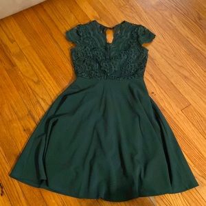 Girls Green formal dress